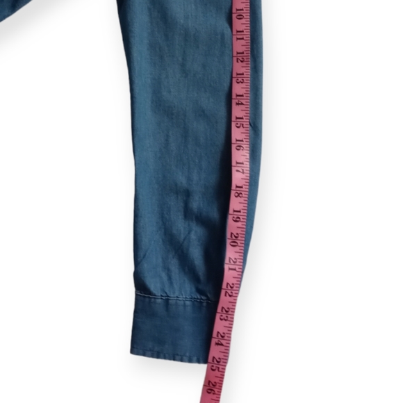 EIGHTY EIGHT PLATINUM MEN'S BLUE DENIM LONG SLEEVE  SHIRT. SIZE S - Picture 13 of 13